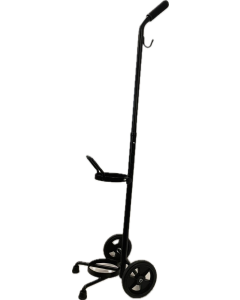 Intermedical EZo2 Travel Cart Cylinder Trolley (Black Chrome)